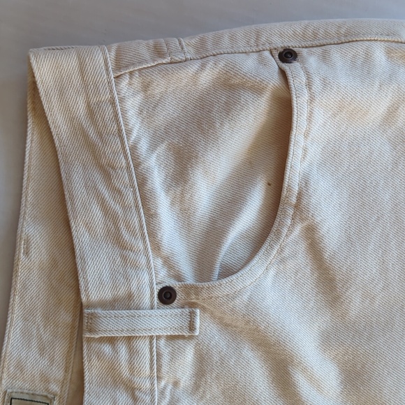 L.L. Bean Double L Classic Fit Straight Leg Denim Jeans 34 x 29 Cream Pockets - Picture 9 of 16